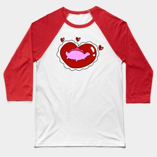 Valentine Heart Stegosaurus Baseball T-Shirt